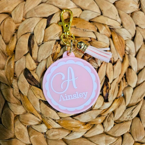 Handmade Initial Bag Clip with Tassel | Personalized Backpack Tag | Custom Keychain - Image 7