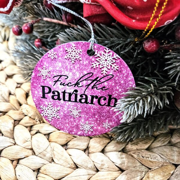 Taylor Swift-Inspired Ornament Set – Fuck the Patriarchy, Lover House, and Saint Swift Ornaments - Image 7