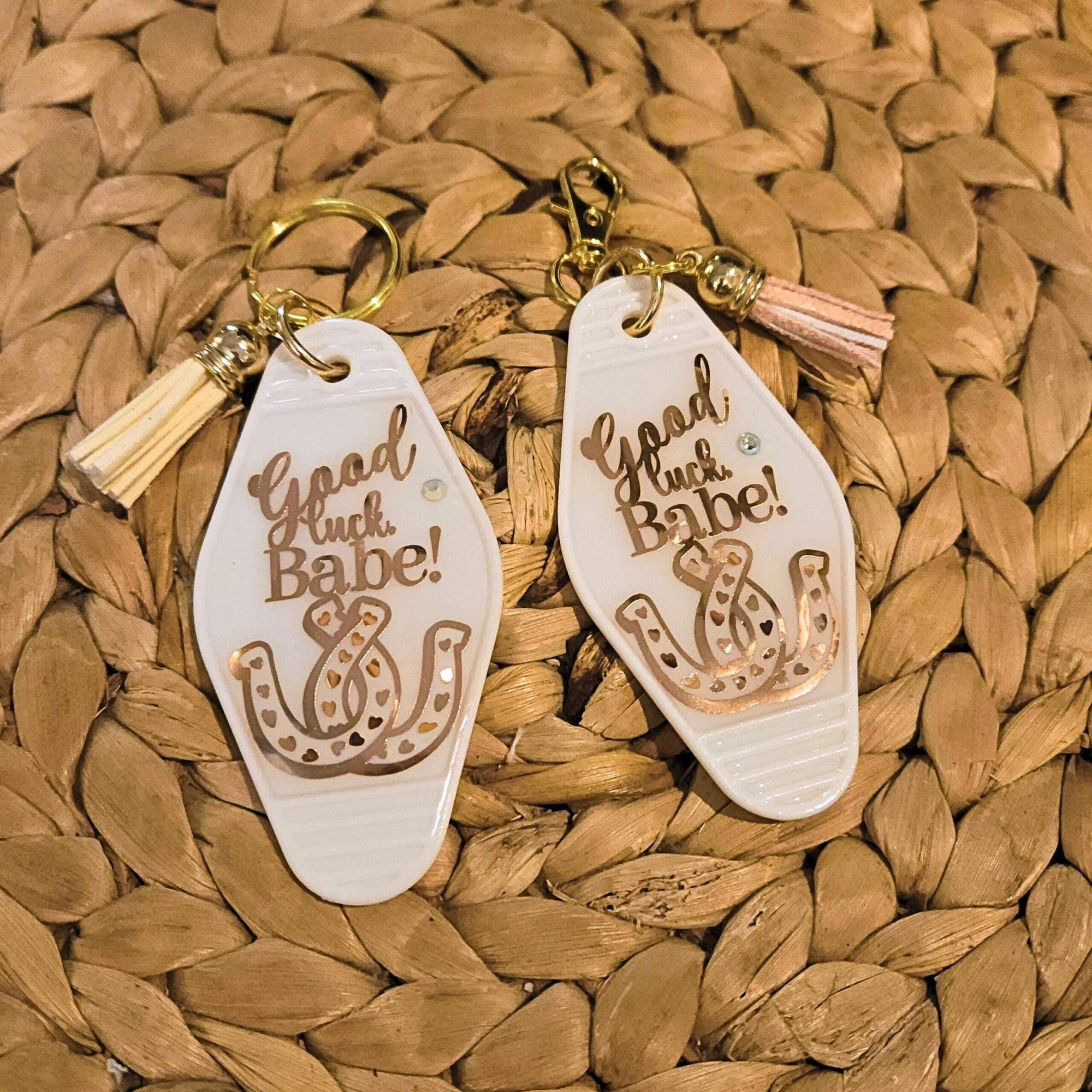 Good Luck, Babe! Motel Keychain -