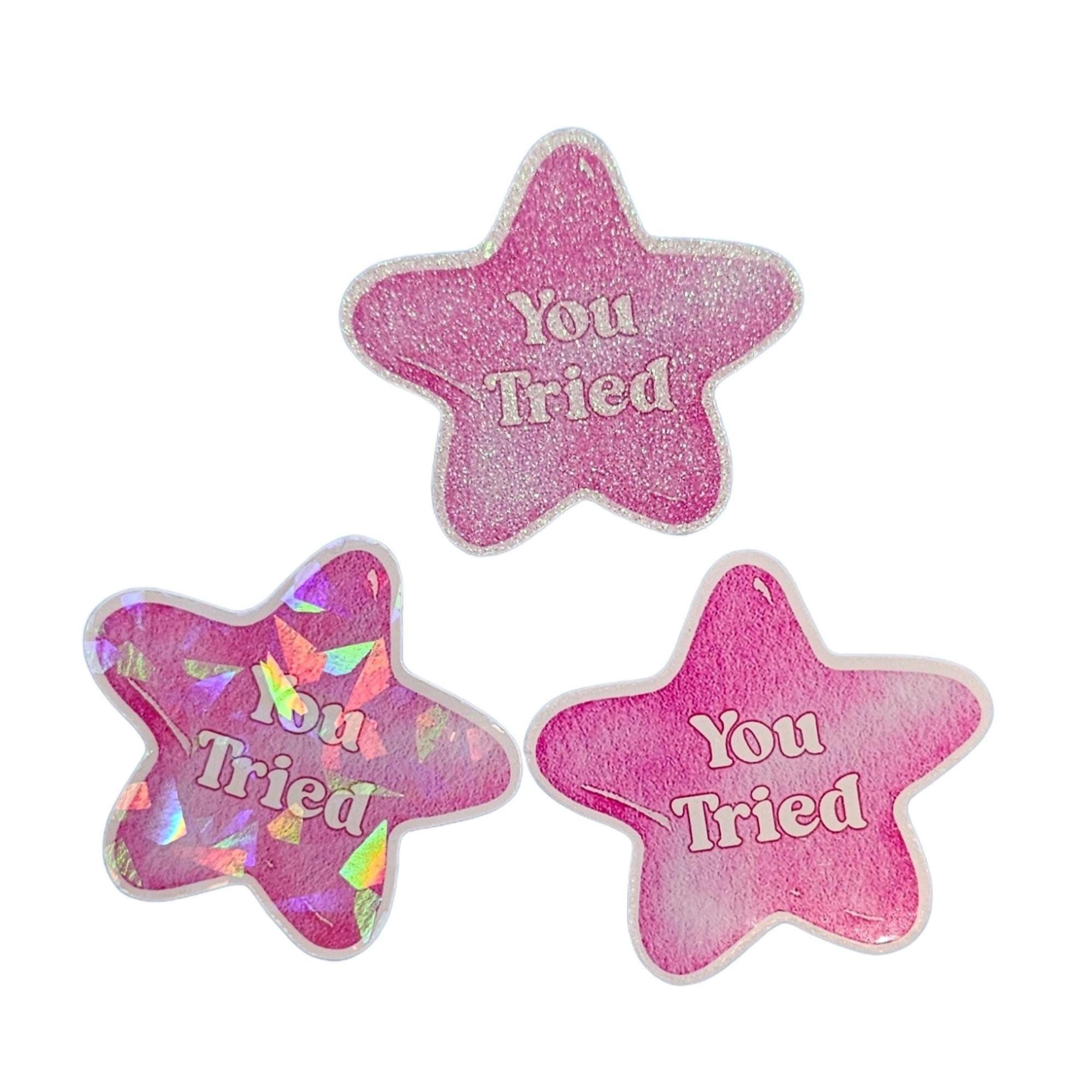 You Tried Star Sticker - Illustrated stickers - Gift Stickers - Fun Stickers - Adult stickers