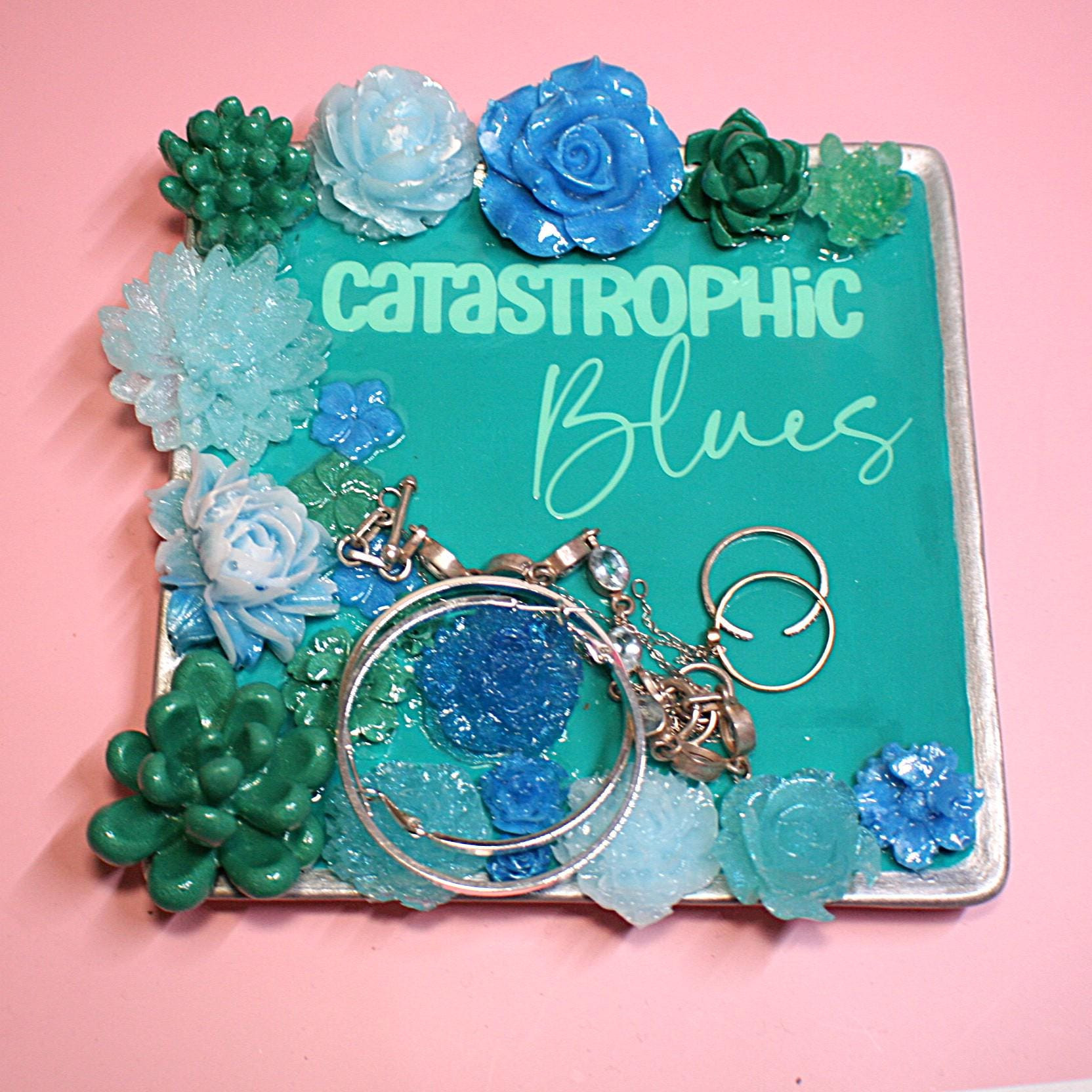 Taylor-Inspired Catastrophic Blues Trinket Dish - Hits Different Decorative Tray for Jewelry and Keys