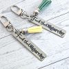 Fuck the Oligarchy Keychain with Tassel – Feminist Stainless Steel Statement Accessory – Keychains – Handmade by ShesSoCrafty Goods