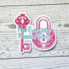 Boundaries and Consent Sticker – Key & Lock Design, Waterproof Vinyl Decal SSCG-28192 ShesSoCrafty Goods