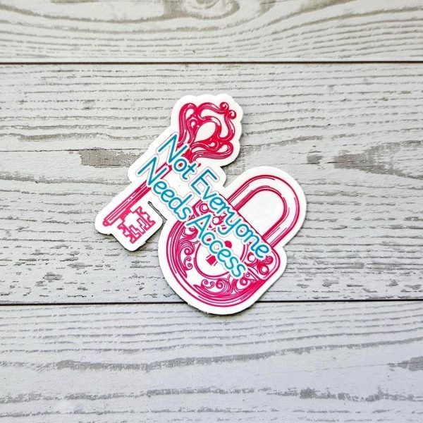 Boundaries And Consent Sticker – Key &Amp; Lock Design, Waterproof Vinyl Decal