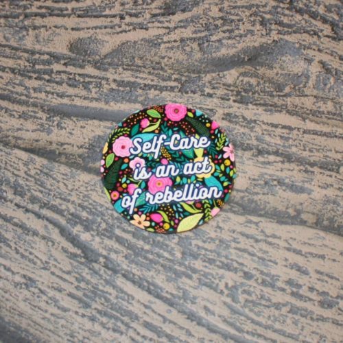 Self Care Sticker – Bold Floral Vinyl Sticker – Waterproof & Durable – Say It Louder – Handmade by ShesSoCrafty Goods