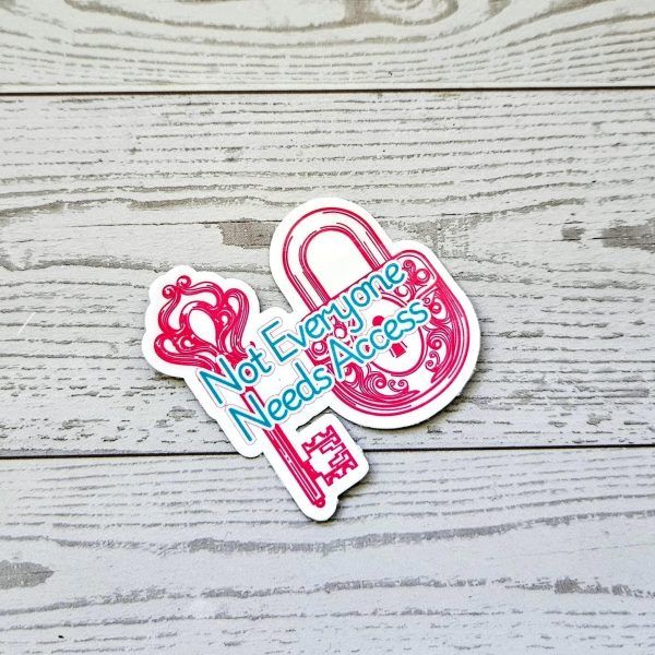 Boundaries And Consent Sticker – Key &Amp; Lock Design, Waterproof Vinyl Decal