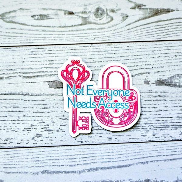 Boundaries And Consent Sticker – Key &Amp; Lock Design, Waterproof Vinyl Decal