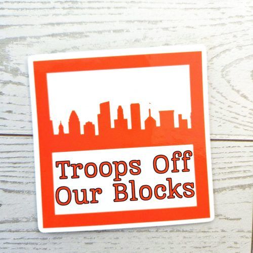 Baltimore Protest Sticker: Anti-Occupation Vinyl Decal - Orange Skyline SSCG-27291 ShesSoCrafty Goods
