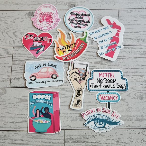 Feminist Cereal Box Vinyl Sticker - Oops! All Boundaries – Say It Louder – Handmade By Shessocrafty Goods