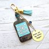 Personalized Brown Liquor Bag Charm – Funny 3D Printed Keychain Gift – Keychains – Handmade By Shessocrafty Goods
