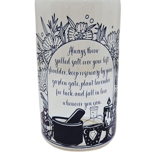 Practical Magic Glass Beer Can Cup: Halloween Witch Iced Coffee Cup – Tumblers & Water Glasses – Handmade by ShesSoCrafty Goods