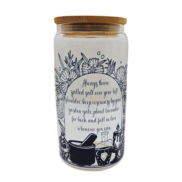 il_fullxfull.7581637592_rgqz-1 Practical Magic Glass Beer Can Cup: Halloween Witch Iced Coffee Cup – Tumblers &Amp; Water Glasses – Handmade By Shessocrafty Goods