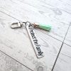 I Protect The Family Keychain • Stainless Steel Bar With Tassel – Keychains – Handmade By Shessocrafty Goods