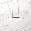 Fuck The Patriarchy Bar Necklace: Feminist Stainless Steel Or Gold-Plated Jewelry – Jewelry – Handmade By Shessocrafty Goods