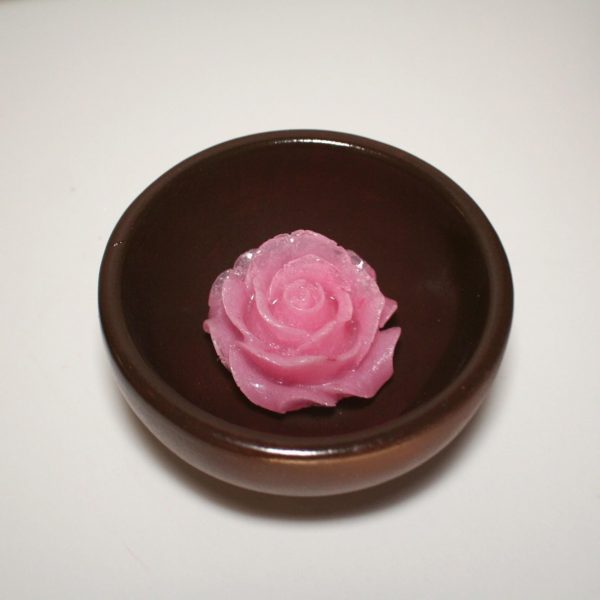 Bamboo Ring Dish - Rich Brown Floral Resin Accent Jewelry Holder – Home Decor – Handmade By Shessocrafty Goods