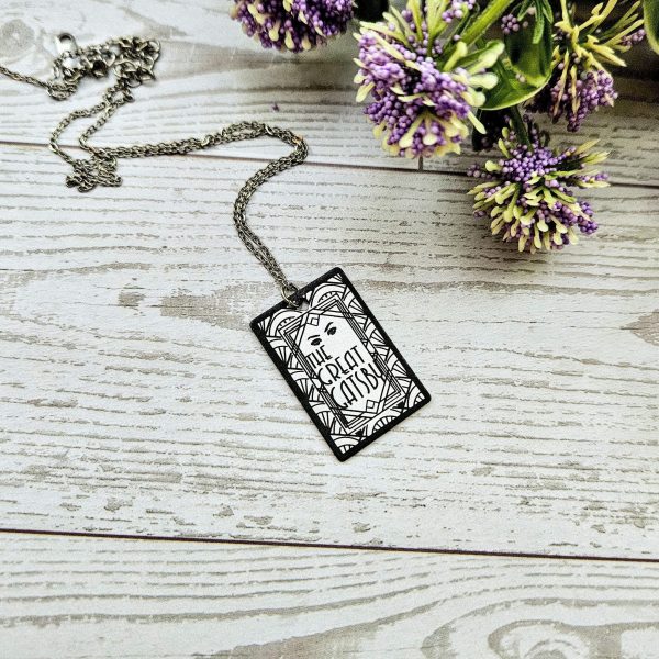 il_fullxfull.7581641574_b0w1 Gatsby Book Necklace – Mirror Polish Stainless Steel Literary Pendant – Bookish – Handmade By Shessocrafty Goods
