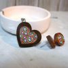 Handmade Wood &Amp; Resin Rainbow Stud Earrings – 12Mm Round Stainless Steel Studs – Lgbtq+ Pride Jewelry – Jewelry – Handmade By Shessocrafty Goods