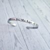 Engraved Stainless Steel Cuff Bracelet | Minimalist Poet Quote Jewelry – Cuff Bracelets – Handmade By Shessocrafty Goods