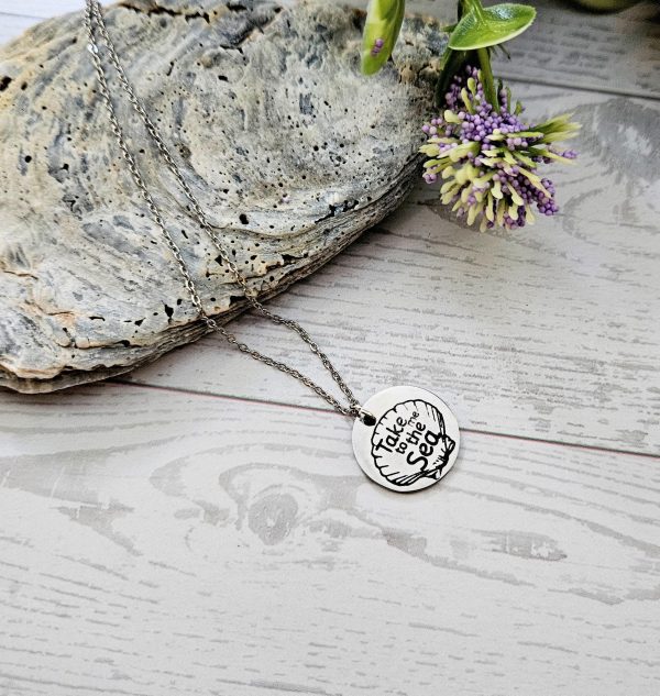 Loud Color. Louder Statements. - ShesSoCrafty Goods Engraved Scallop Shell Necklace β Stainless Steel (Take Me To The Sea) β Jewelry β Handmade By Shessocrafty Goods