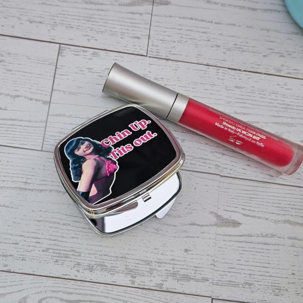 il_fullxfull.7581643936_kcum-1 Bettie Page Compact Mirror: Retro Pin-Up Makeup Accessory – Hand &Amp; Pocket Mirrors – Handmade By Shessocrafty Goods