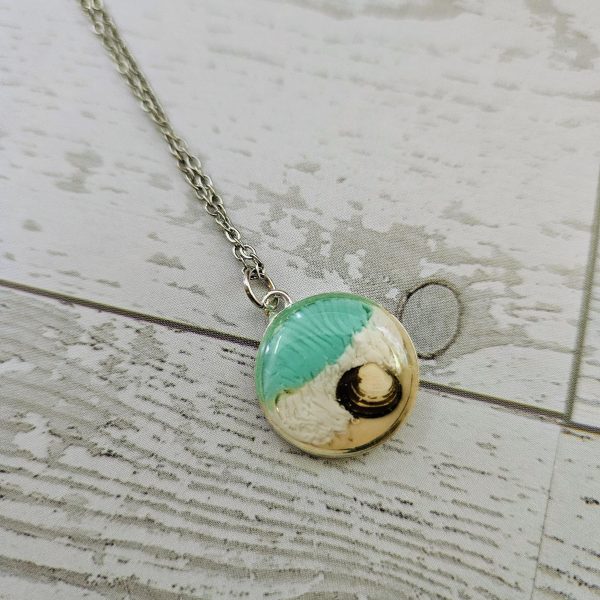Handmade Seashell Pendant Necklace – Ocean Resin Coastal Jewelry – Beach Gift For Her – Jewelry – Handmade By Shessocrafty Goods