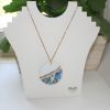 Handmade Concrete Pendant With Blue Stones &Amp; Rose Gold Accents – 1.75&Quot; Round Statement Necklace – Jewelry – Handmade By Shessocrafty Goods