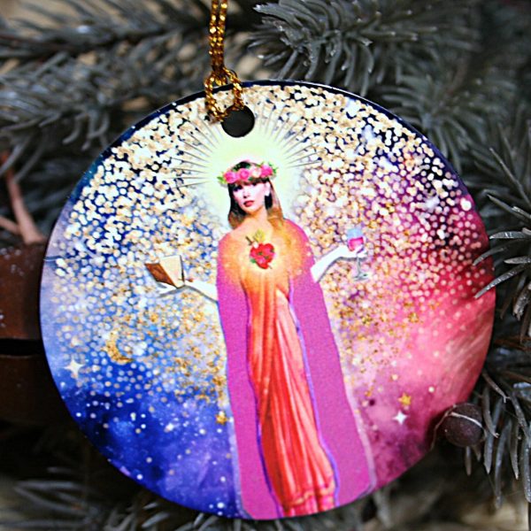 Saint Swift Christmas Ornament: Taylor Holiday Decor – Stickers – Handmade By Shessocrafty Goods