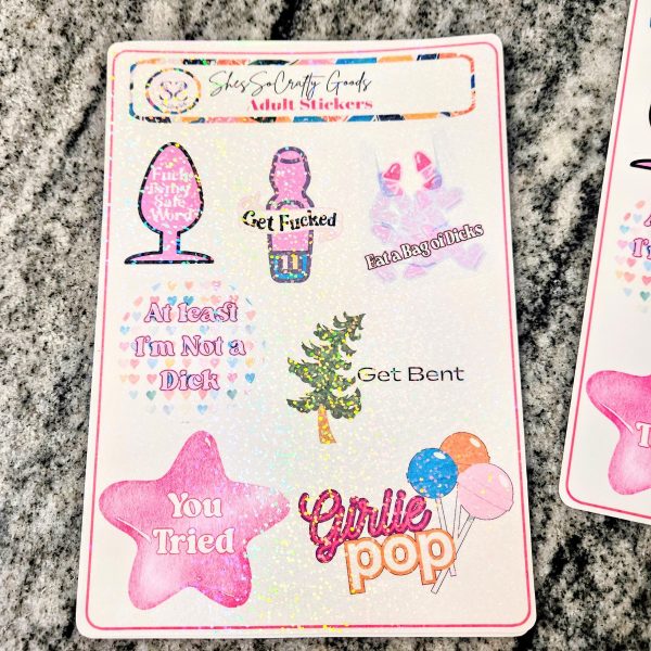 il_fullxfull.7581652188_d2ut Sassy Adult Sticker Sheet – Mature Humor, Planner Stickers (Kiss Cut) – Say It Louder – Handmade By Shessocrafty Goods