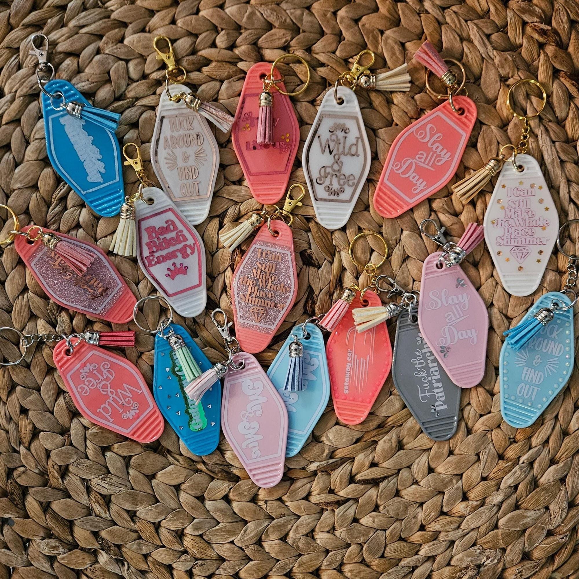 Fuck Around and Find Out Motel Keychain Fuck Around And Find Out Motel Keychain – Keychains – Handmade By Shessocrafty Goods
