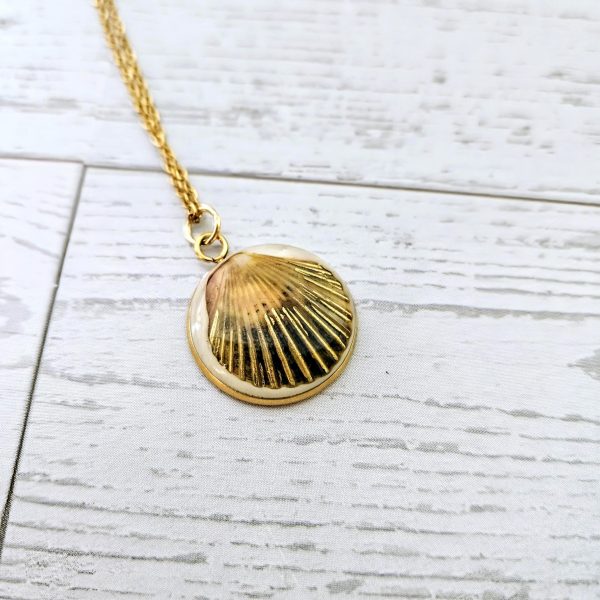 il_fullxfull.7581652916_m0by Real Scallop Shell Necklace – 18K Gold Plated Coastal Pendant, Beach Jewelry – Jewelry – Handmade By Shessocrafty Goods