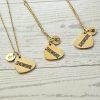 Gold Showgirl Heart Necklace: Engraved Stainless Steel Pendant, Charm Accent – Jewelry – Handmade By Shessocrafty Goods