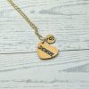 Gold Showgirl Heart Necklace: Engraved Stainless Steel Pendant, Charm Accent – Jewelry – Handmade By Shessocrafty Goods