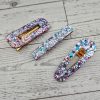 Confetti Resin Hair Clips: Retro Disco Barrettes, Sparkly Accessories – Barrettes &Amp; Clips – Handmade By Shessocrafty Goods