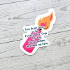Molotov Cocktail Vinyl Sticker – Feminist Rebel Gift – Stickers – Handmade by ShesSoCrafty Goods
