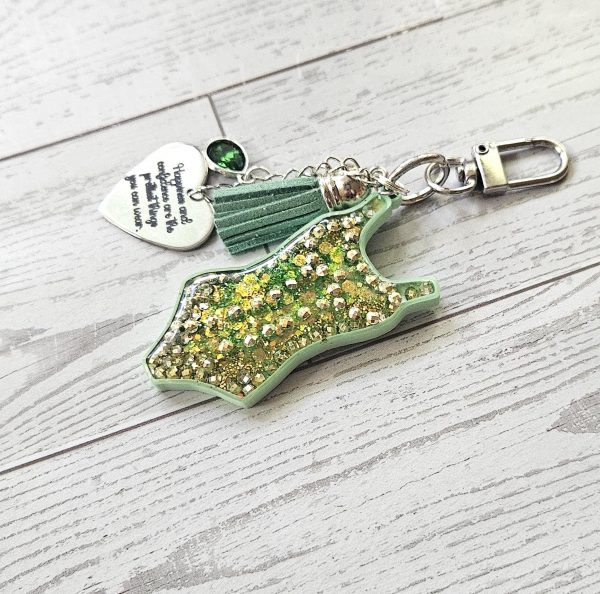 il_fullxfull.7581656990_nukt-1 Mint Green Showgirl Glitter Bodysuit Bag Charm • Showgirl Era Keychain – Keychains – Handmade By Shessocrafty Goods