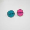 Hot Pink Feminist Steel Lapel Pin: Statement Backpack Accessory – Say It Louder – Handmade by ShesSoCrafty Goods