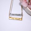 Anti-Fascist Bar Necklace, Stainless Steel Resistance Jewelry - Activist Gift, Leftist Political Pendant, Punk Engraved Charm – Jewelry – Handmade By Shessocrafty Goods