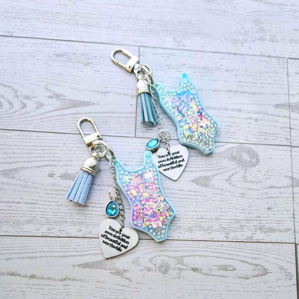 il_fullxfull.7581658170_kvdu Showgirl Era Bodysuit Keychain – Glitter Resin Bag Charm, Quote Accessory – Keychains – Handmade By Shessocrafty Goods