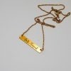 Anti-Fascist Bar Necklace, Stainless Steel Resistance Jewelry - Activist Gift, Leftist Political Pendant, Punk Engraved Charm – Jewelry – Handmade By Shessocrafty Goods