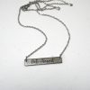 Anti-Fascist Bar Necklace, Stainless Steel Resistance Jewelry - Activist Gift, Leftist Political Pendant, Punk Engraved Charm – Jewelry – Handmade By Shessocrafty Goods