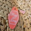 il_fullxfull.7581659906_7nac-1 Slay All Day Motel Keychain: 3D Printed Pink Bag Charm – Keychains – Handmade By Shessocrafty Goods