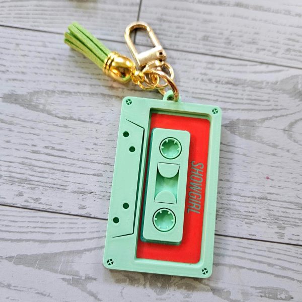 il_fullxfull.7581660744_hamc Showgirl Era Cassette Keychain – Personalized Retro Mixtape Bag Charm With Tassel – Keychains – Handmade By Shessocrafty Goods