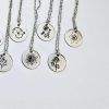Birth Flower Necklace – Stainless Steel Layering Pendant - Your Choice – Jewelry – Handmade By Shessocrafty Goods