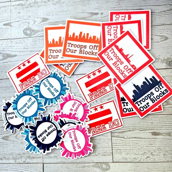 il_fullxfull.7581661904_n0m0-1 Baltimore Skyline Protest Sticker: Troops Off Our Blocks Vinyl Decal – Stickers – Handmade By Shessocrafty Goods