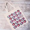 Tomato Tote Bag: Hand-Colored Canvas Grocery Bag With Leatherette Patch – Totes – Handmade By Shessocrafty Goods