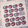 Tomato Tote Bag: Hand-Colored Canvas Grocery Bag With Leatherette Patch – Totes – Handmade By Shessocrafty Goods
