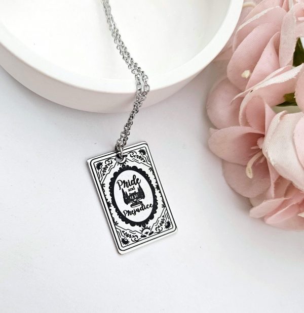 Pride And Prejudice Book Necklace – Jane Austen Literary Jewelry – Romantic Gift For Her – Bookish – Handmade By Shessocrafty Goods