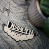 Silver RBG Dissent Collar Necklace - Feminist Statement Jewelry – Jewelry – Handmade by ShesSoCrafty Goods