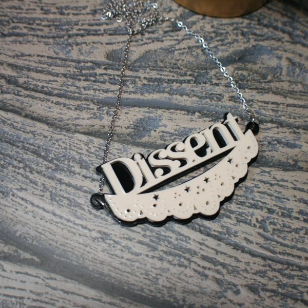 il_fullxfull.7581666158_ekx9 Silver Rbg Dissent Collar Necklace - Feminist Statement Jewelry – Jewelry – Handmade By Shessocrafty Goods