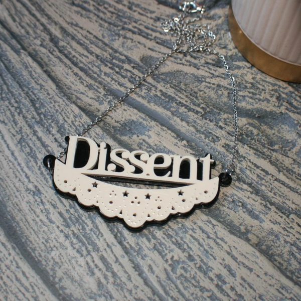 il_fullxfull.7581666222_60h9 Silver Rbg Dissent Collar Necklace - Feminist Statement Jewelry – Jewelry – Handmade By Shessocrafty Goods